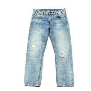 Levi's 505 C Jeans Womens 29 Blue Distressed Orange Tab 32x27 Classic